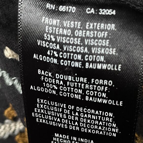 Anthropologie Akemi Kim Black Tank Top Sz S Embroidery w Metal Accents Boho - Picture 8 of 8